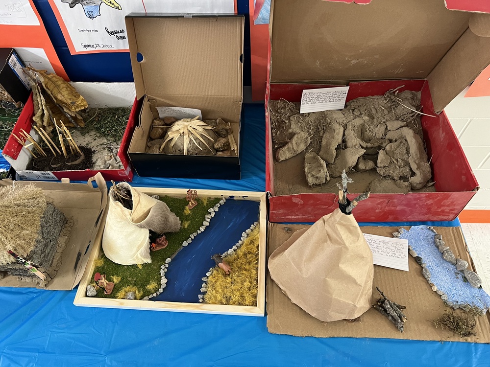 ​Native American Home Projects from our Fifth Graders.